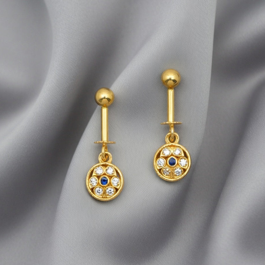 Royal Circle Drop Earrings