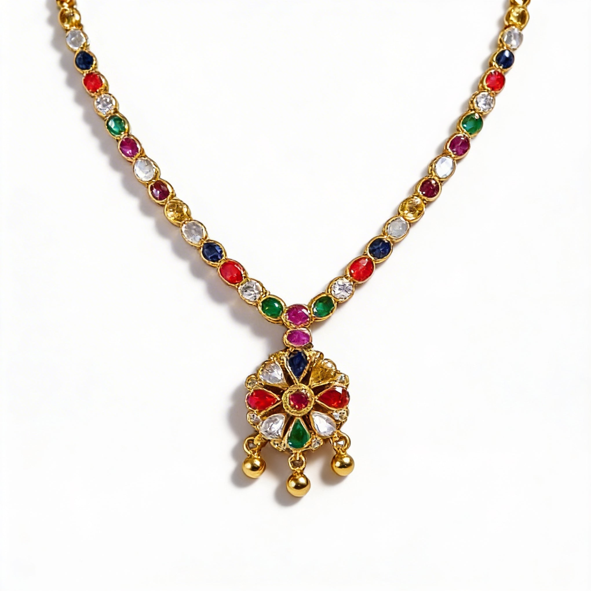 Navaratna Heritage Gold Necklace