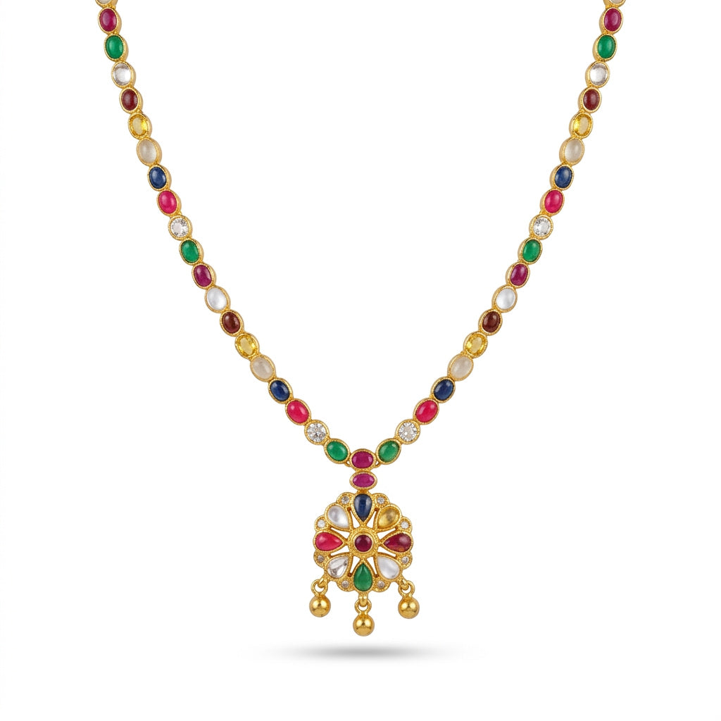 Navaratna Heritage Gold Necklace