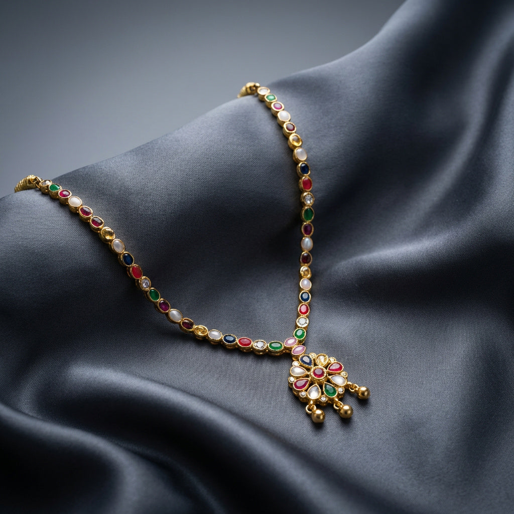 Navaratna Heritage Gold Necklace