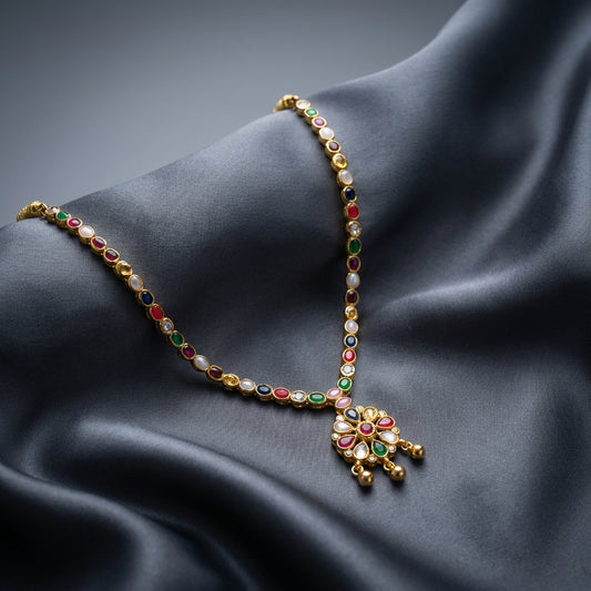 Navaratna Heritage Gold Necklace