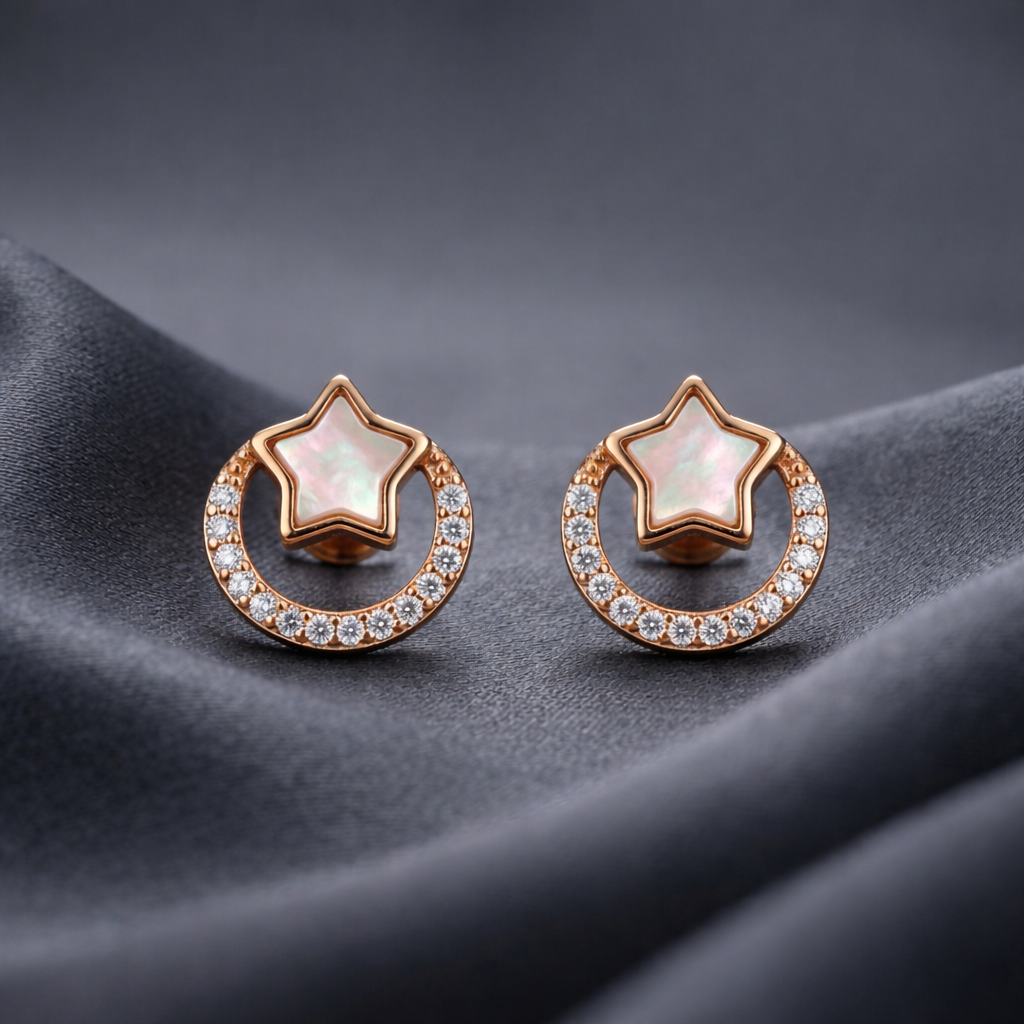 Celestial Star Halo Earrings