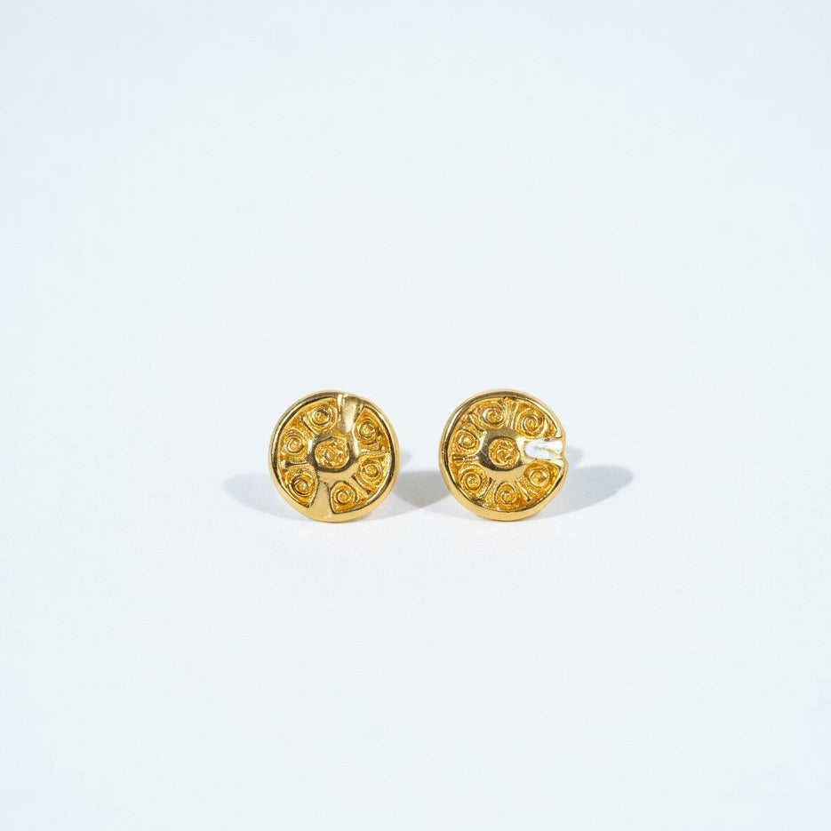 Floral Sapphire Stud Earrings
