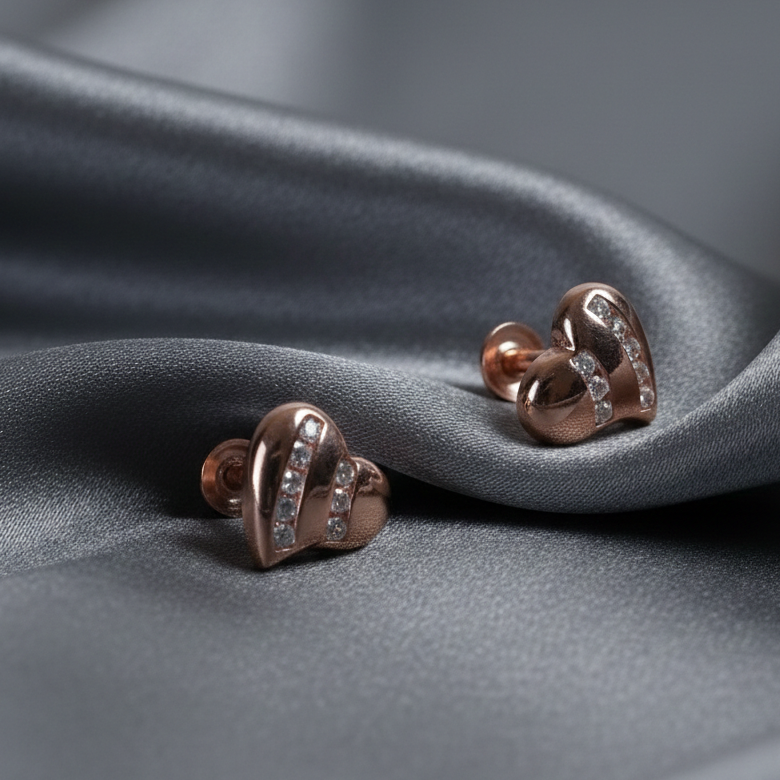Sparkling Heart Earrings