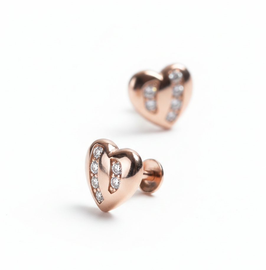 Sparkling Heart Earrings