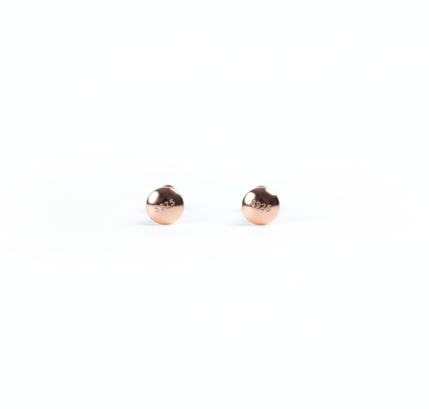 Rose Pearl Hexa Stud Earrings