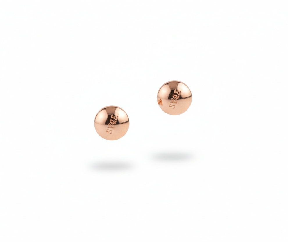 Rose Gold Star Crystal Stud Earrings