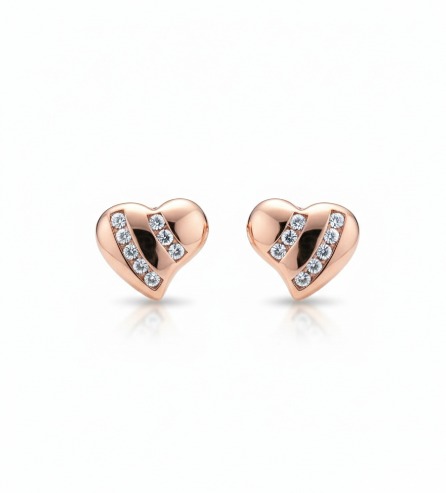 Sparkling Heart Earrings