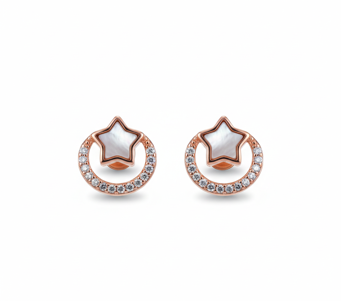 Celestial Star Halo Earrings