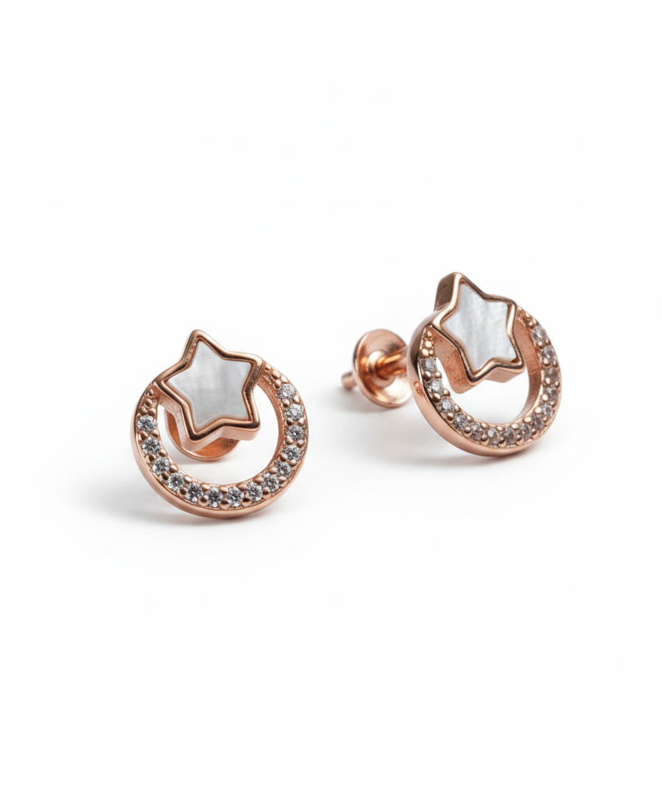 Celestial Star Halo Earrings
