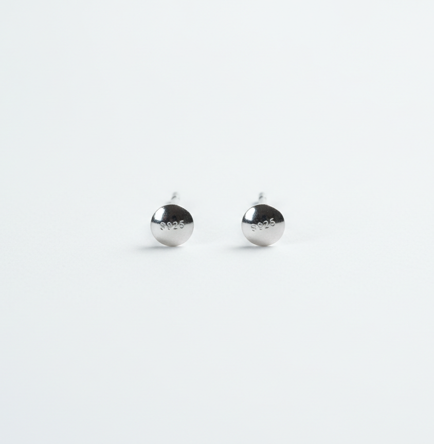 Silver Floral Pearl Stud Earrings