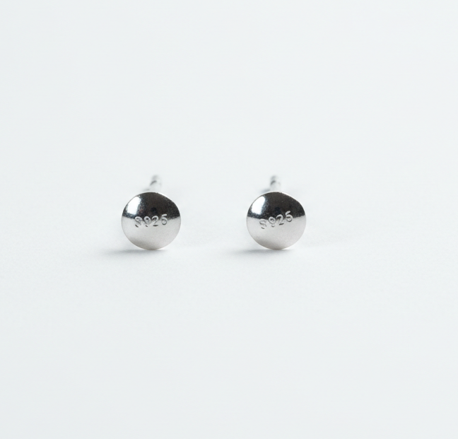 Silver Oval Halo Stud Earrings