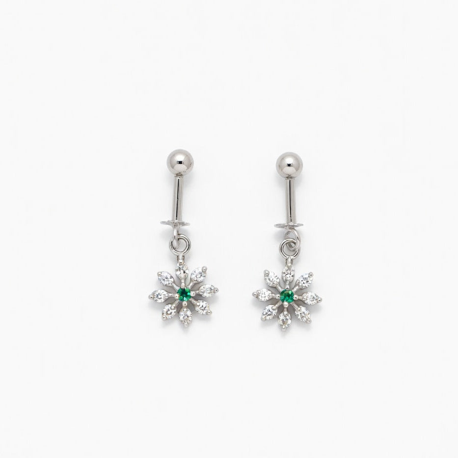 Elegant Floral Drop Earrings