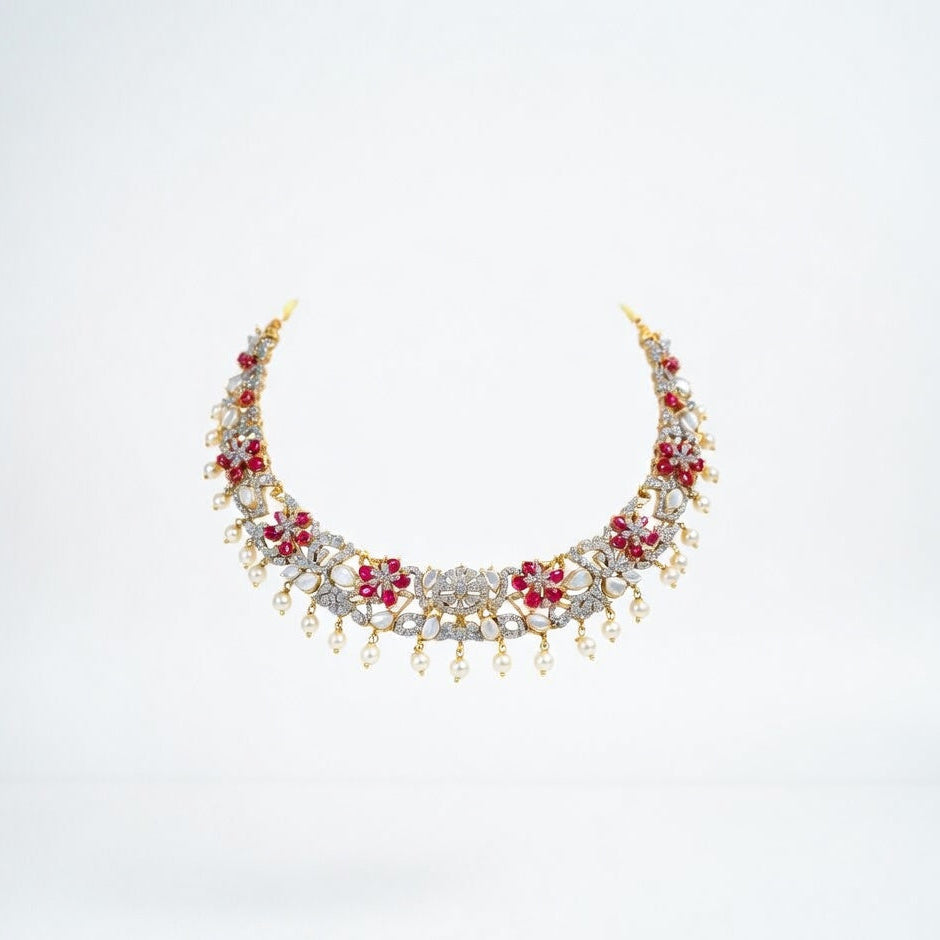 Royal Pink Pearl Heritage Necklace Set