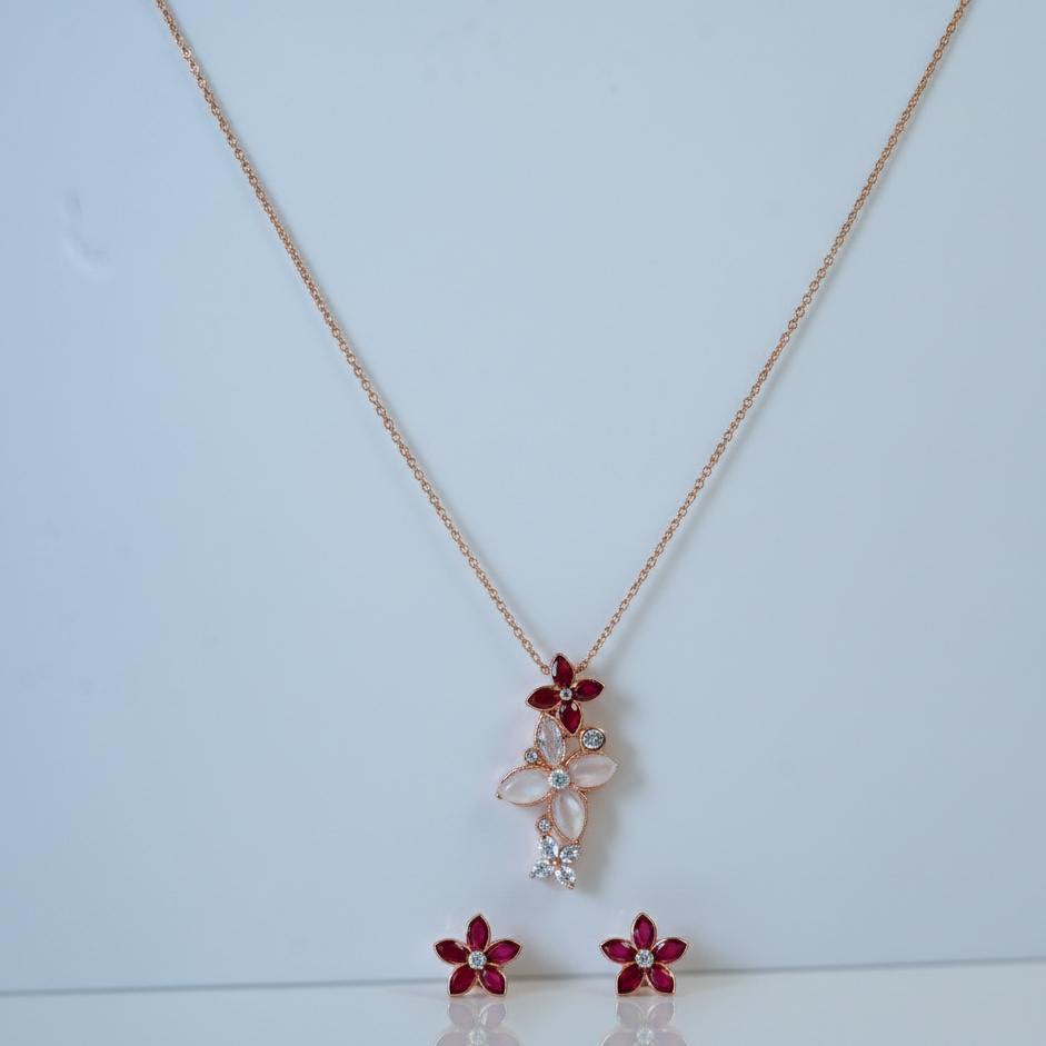 delicate flower pendant