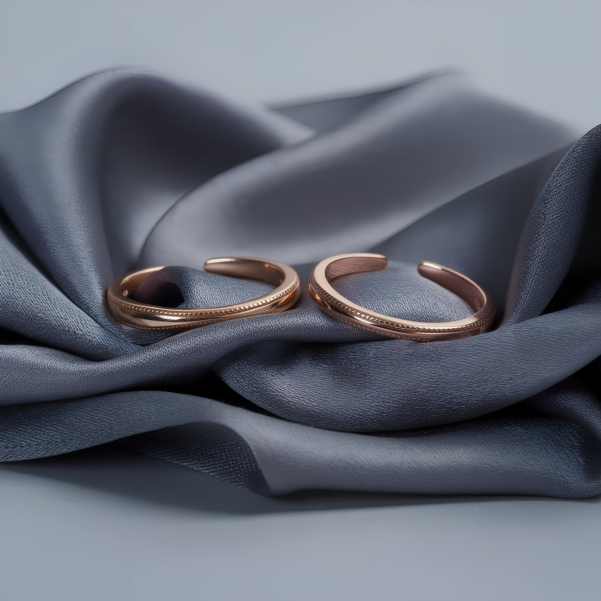 Blush Edge rose gold toe ring