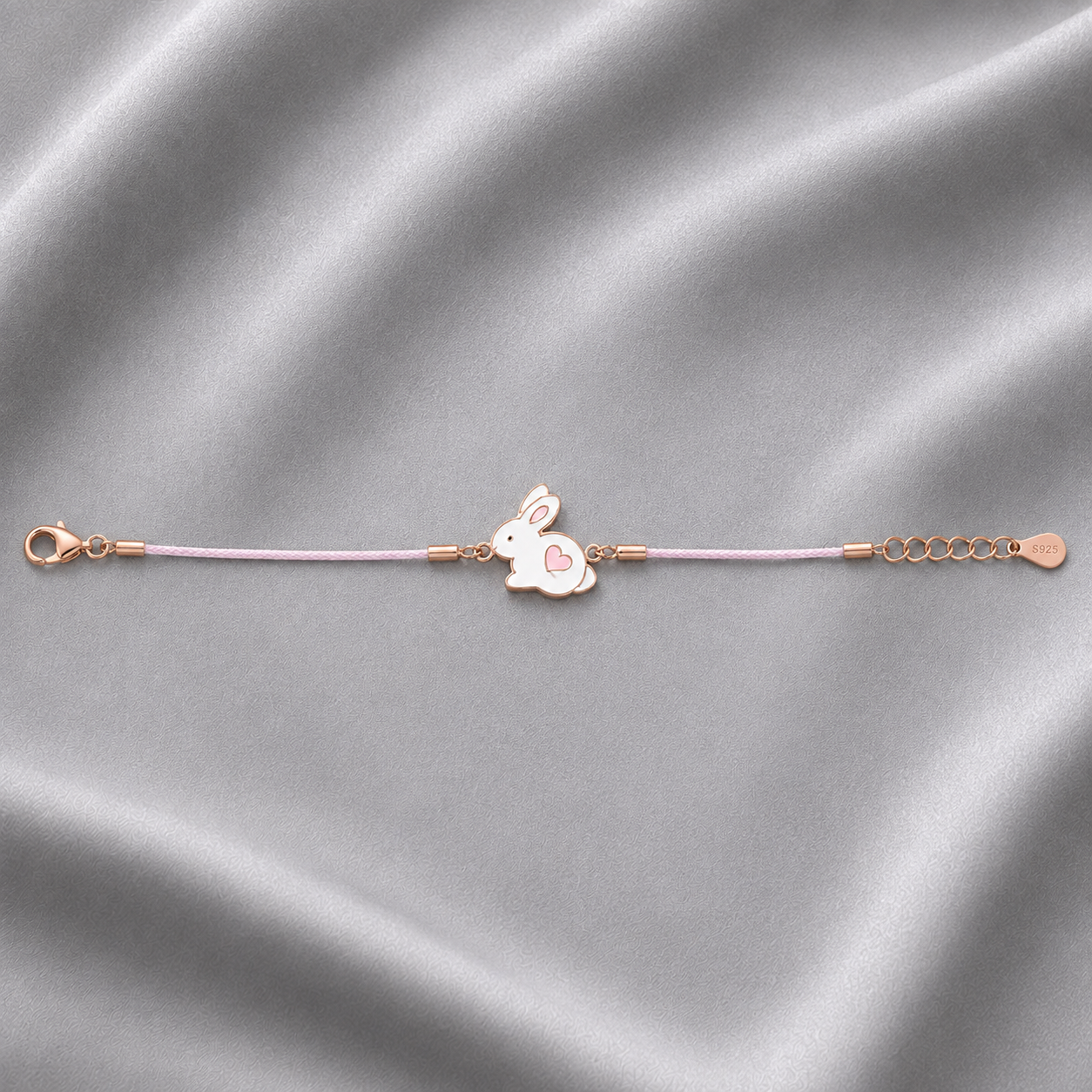 s925 sterling silver with rose gold finish