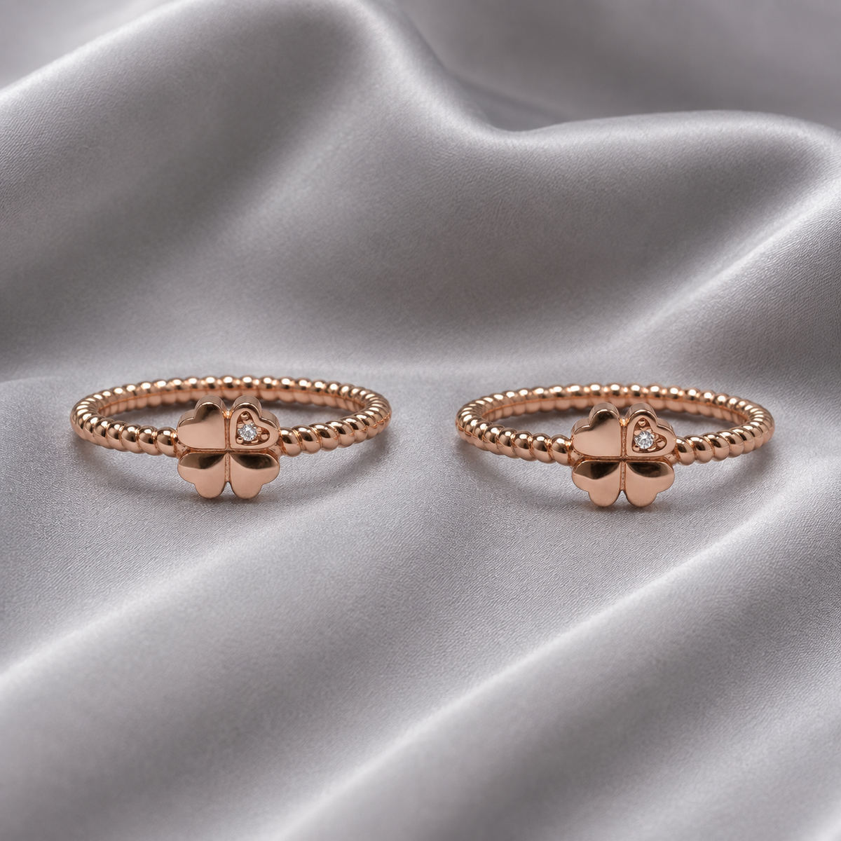 rose gold clover toe jewelry