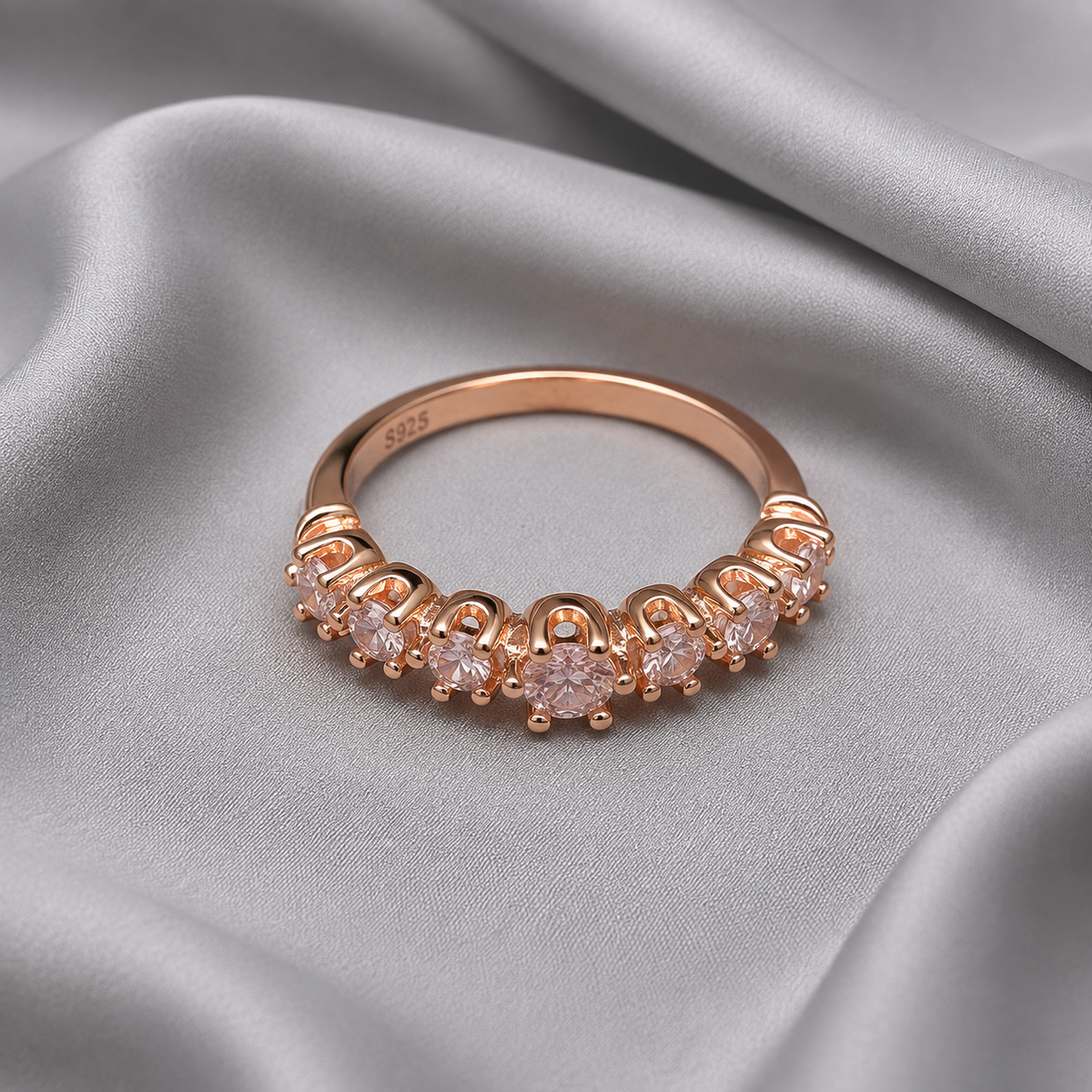 rose gold curved ring