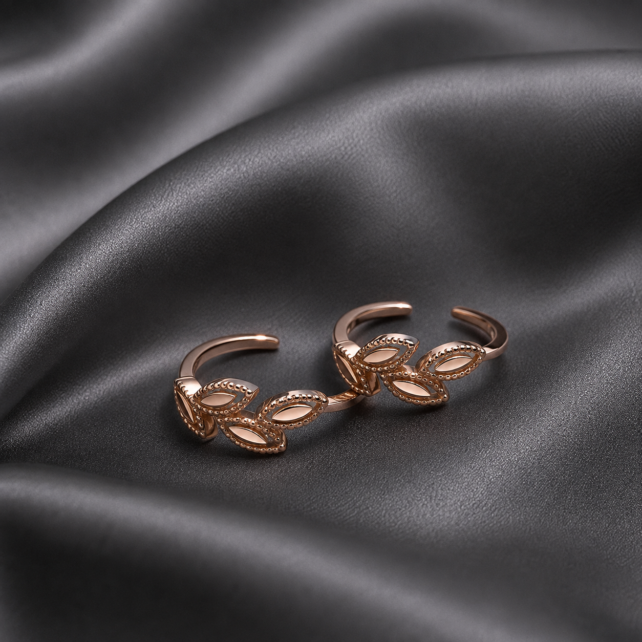 adjustable botanical toe ring