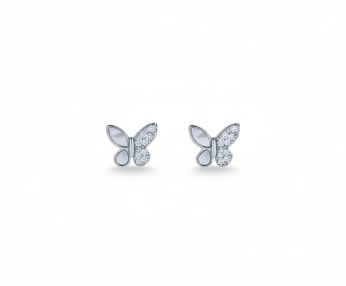 crystal wing earrings