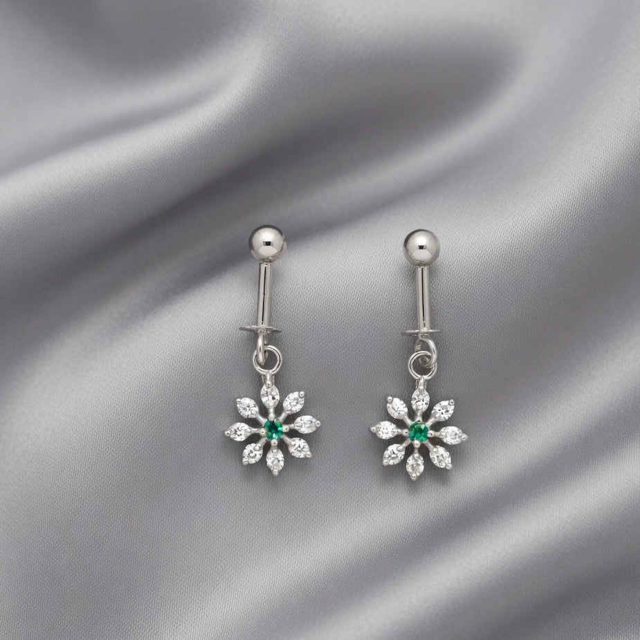 Elegant Floral Drop Earrings