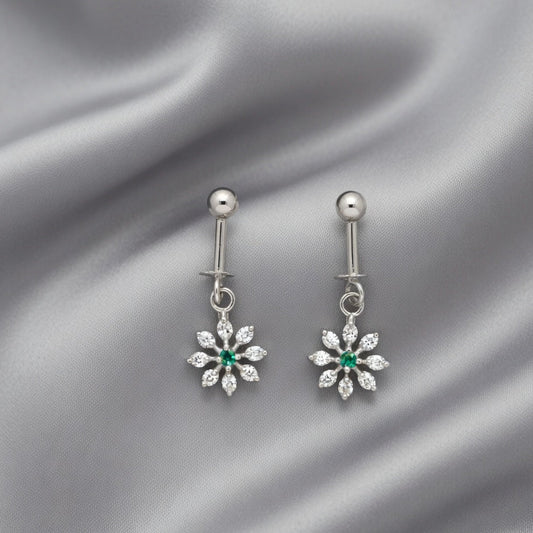 Elegant Floral Drop Earrings