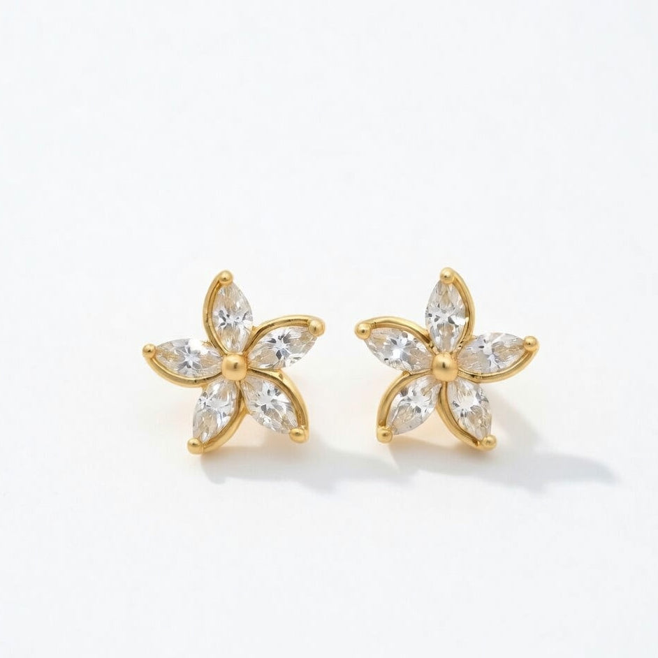 flower pendant earrings