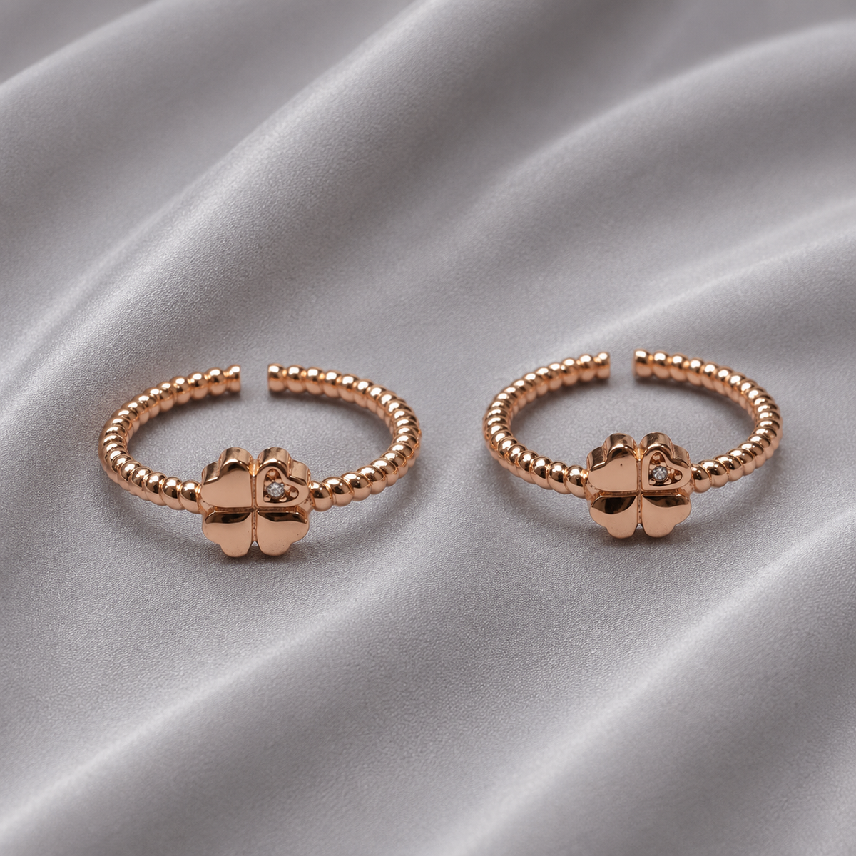 heart detail rose gold metti
