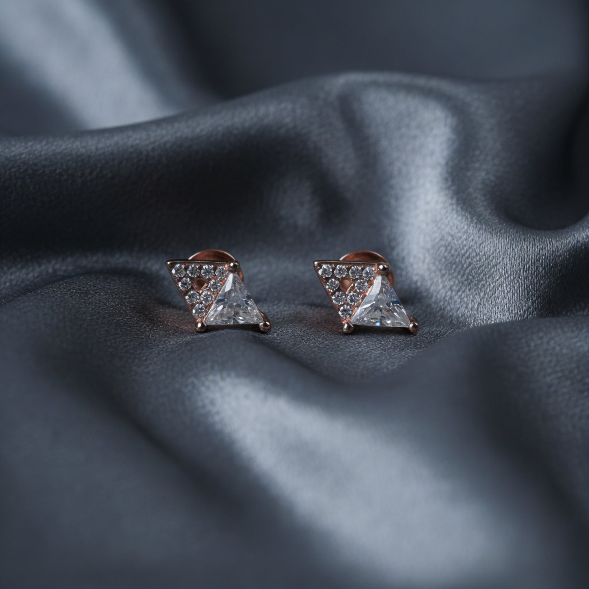 Diamond Triad Earing