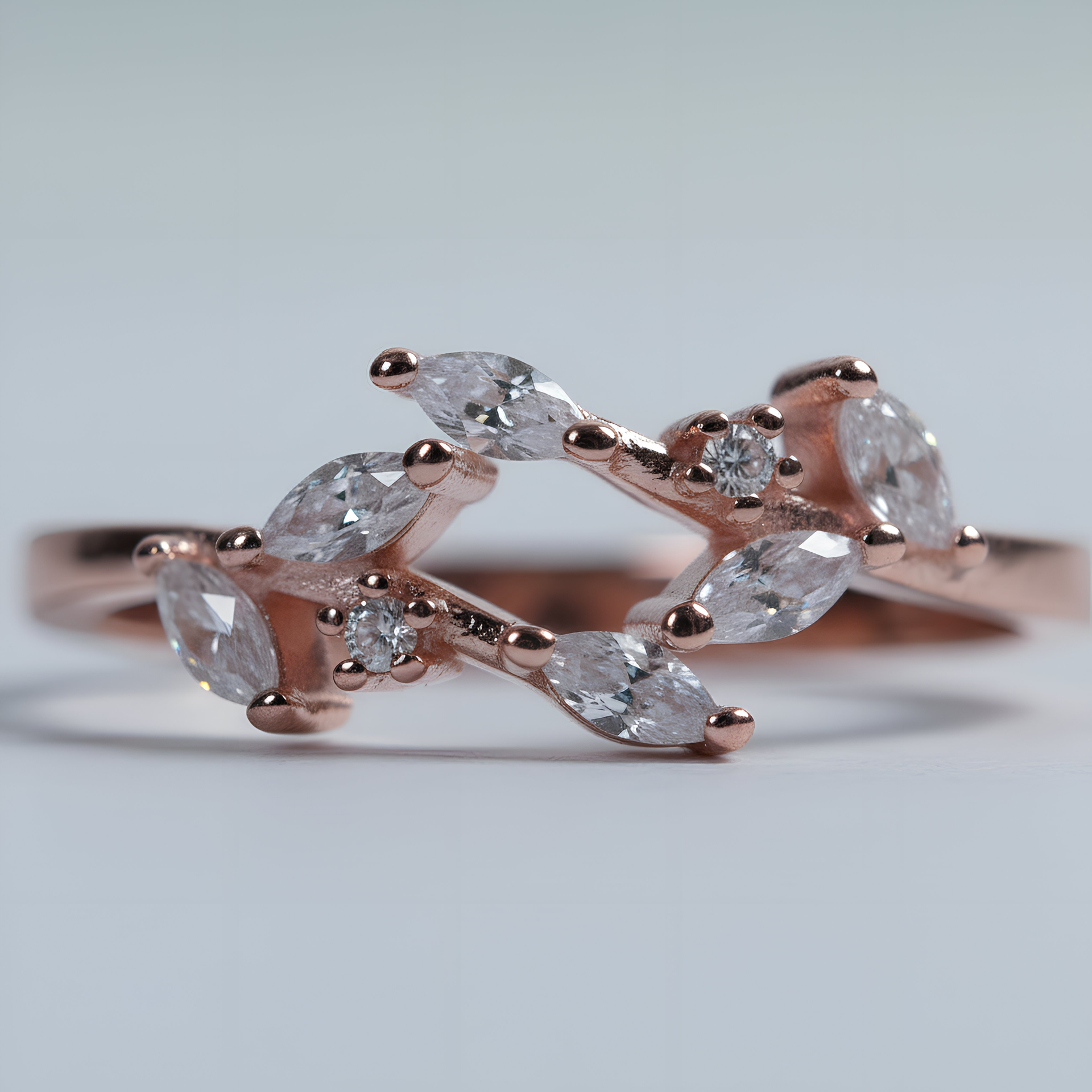 Rose gold flo design Toe-Rings