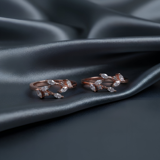 Rose gold flo design Toe-Rings