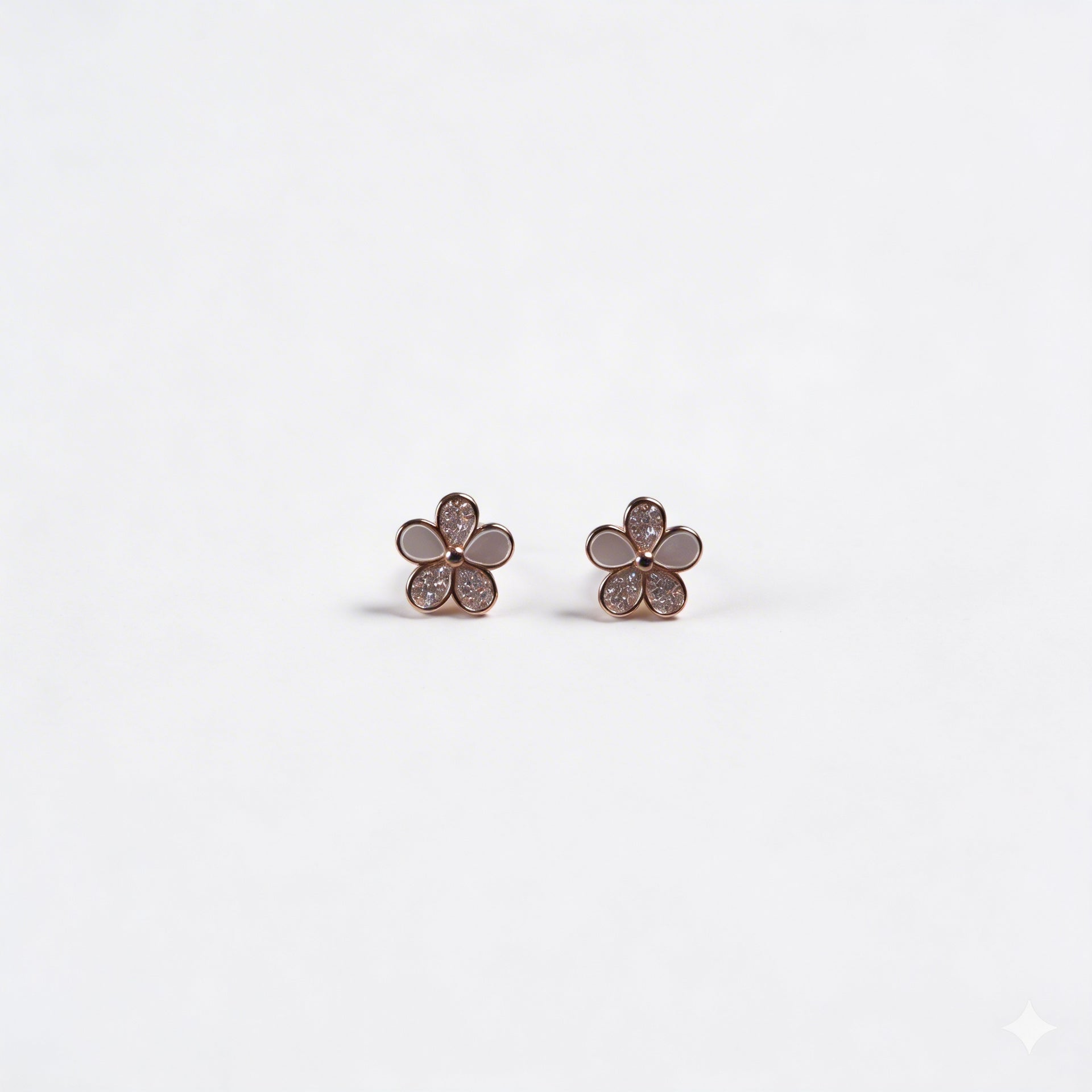 Rose Blossom Stud Earrings