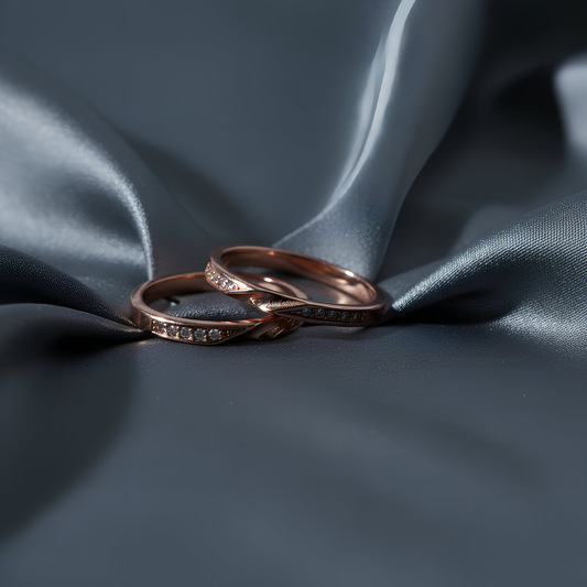 Rose gold open sparkle Toe-rings