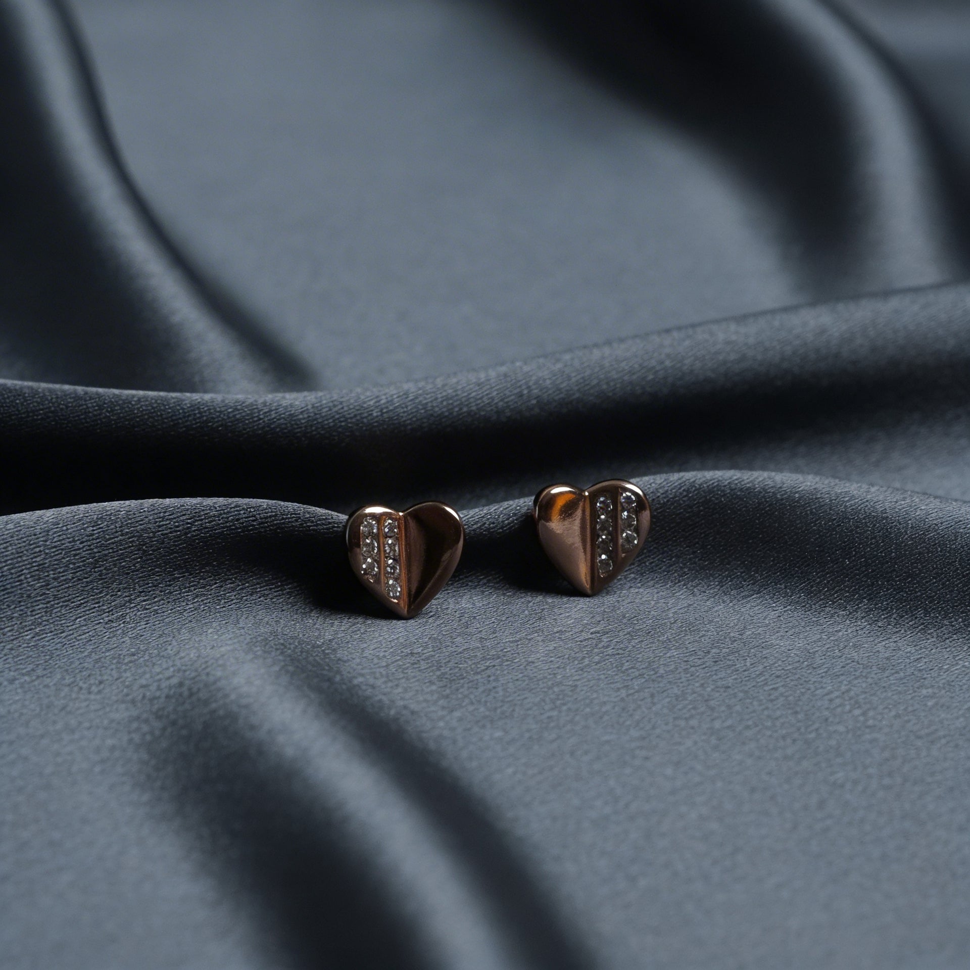 Chic Heart Stripes Earring