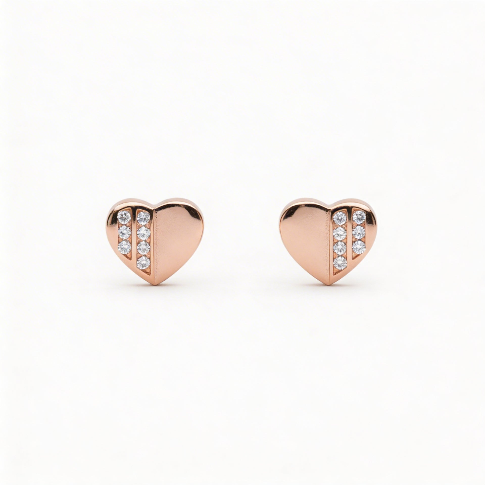 Chic Heart Stripes Earring