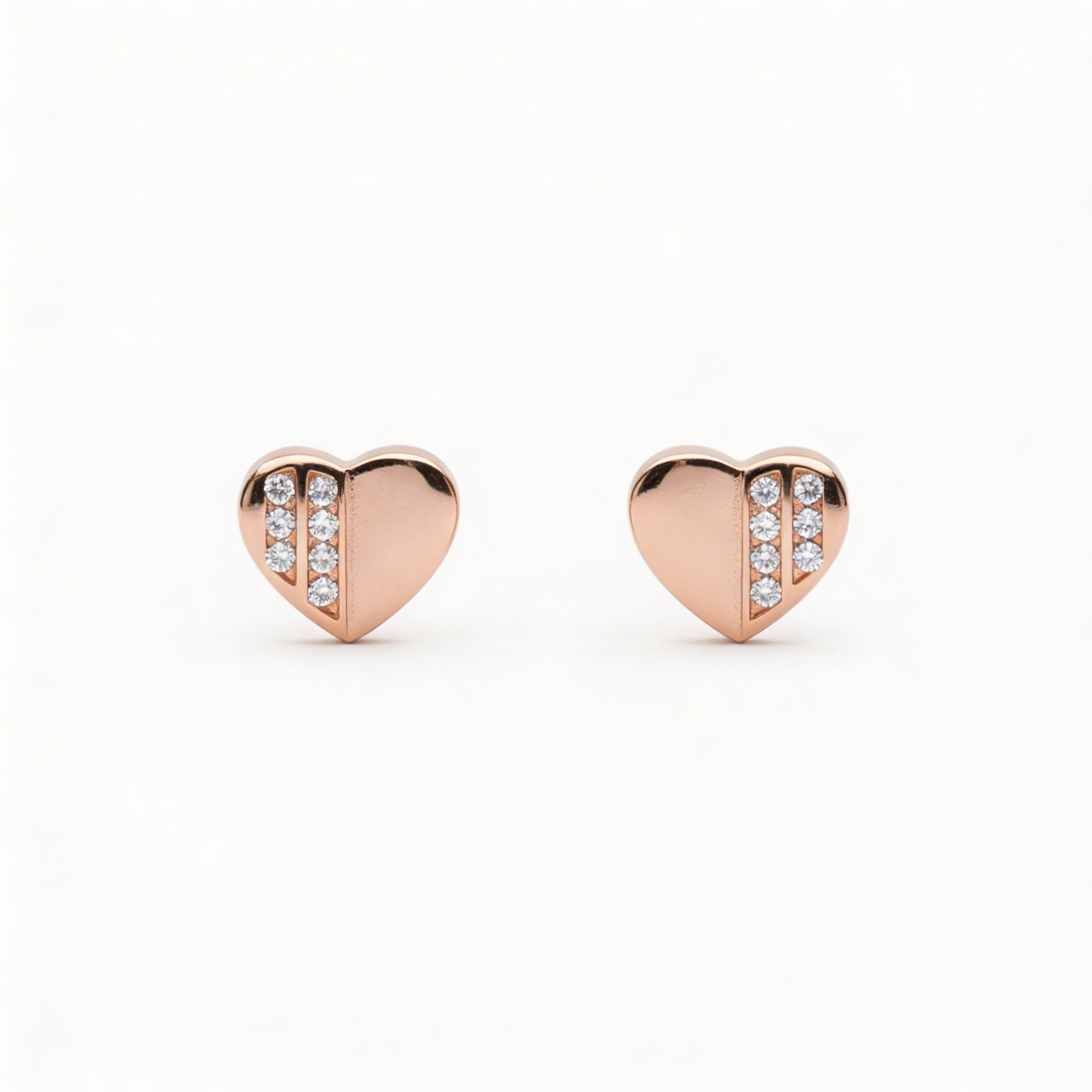 Chic Heart Stripes Earring