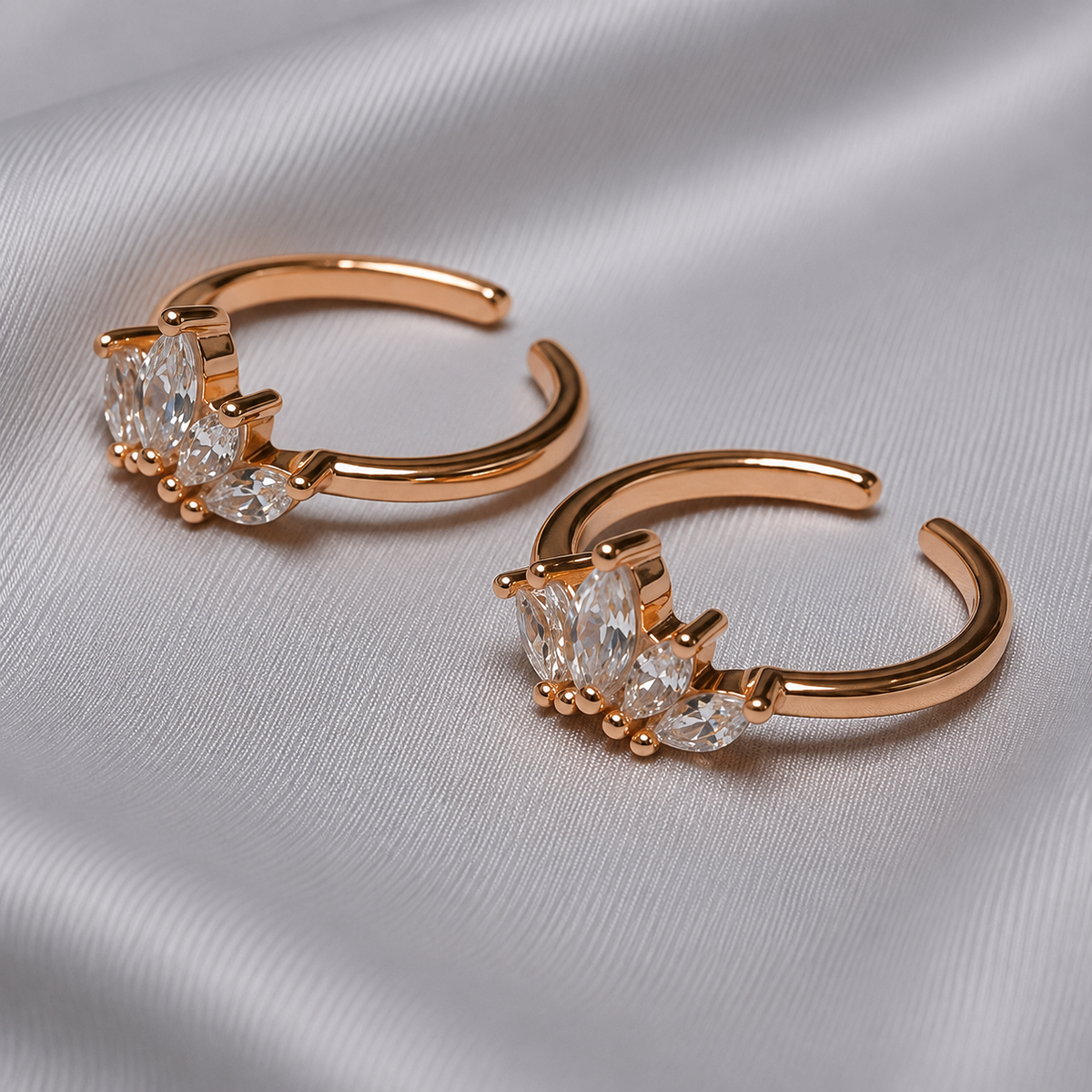 symmetrical stone setting