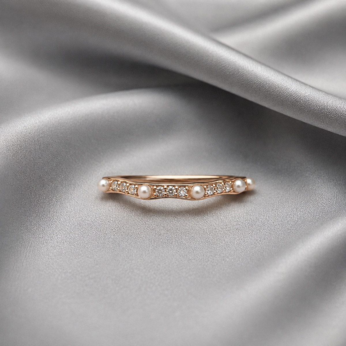 rose gold pearl band