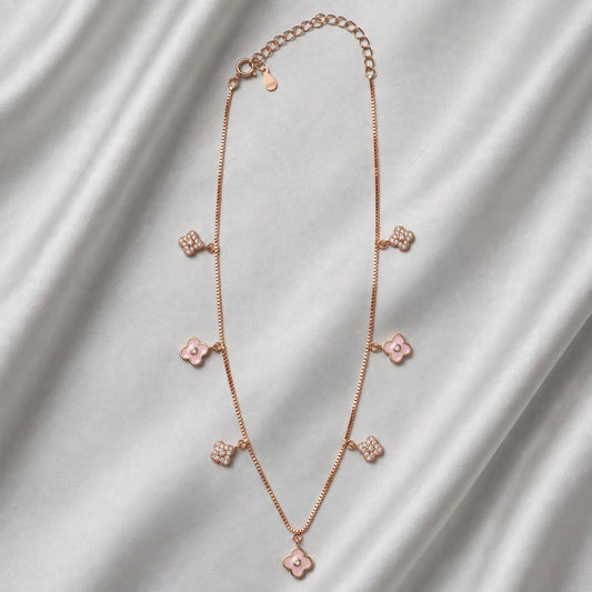 s925 rose gold neck chain
