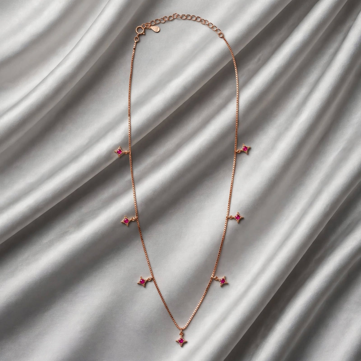 pink star charm chain