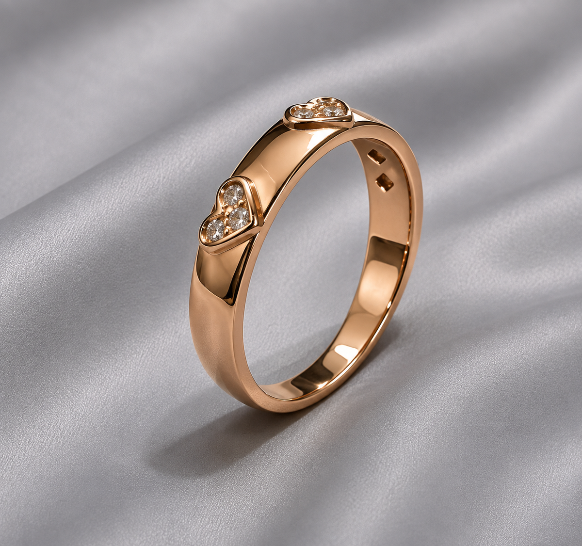 925 silver rose gold ring