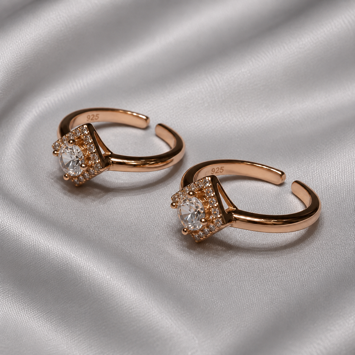adjustable rose gold metti