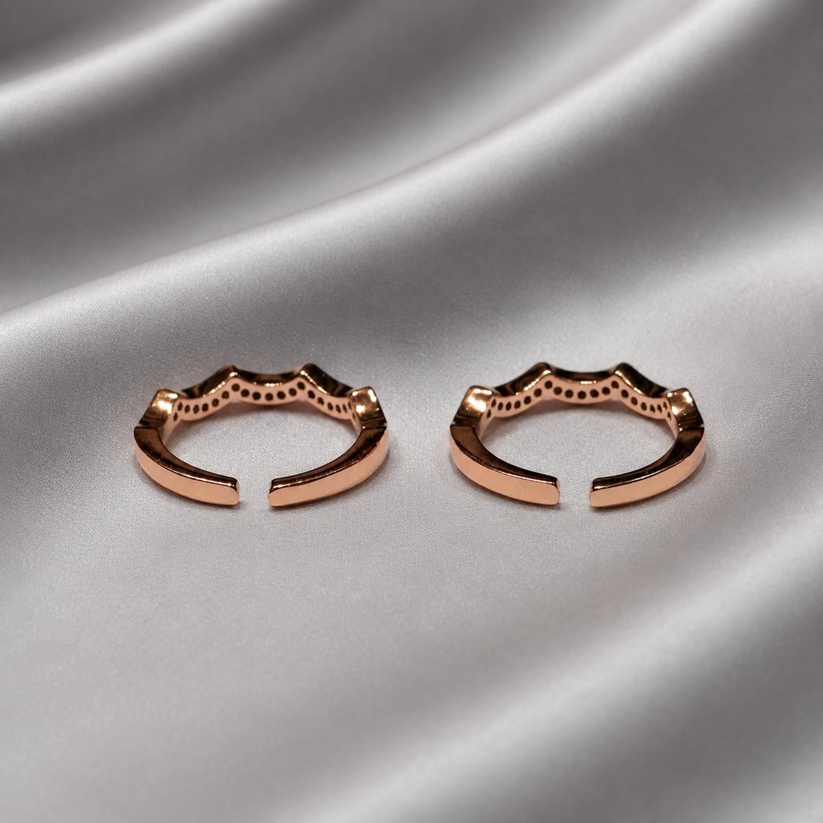 curved rose gold metti