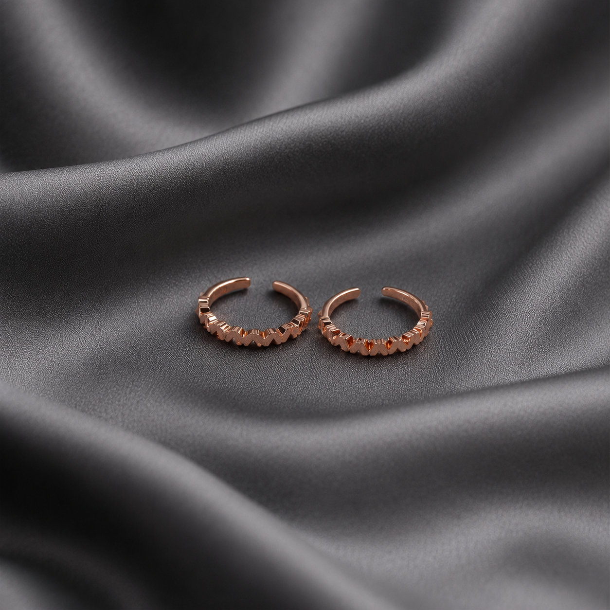 s925 rose gold toe ring