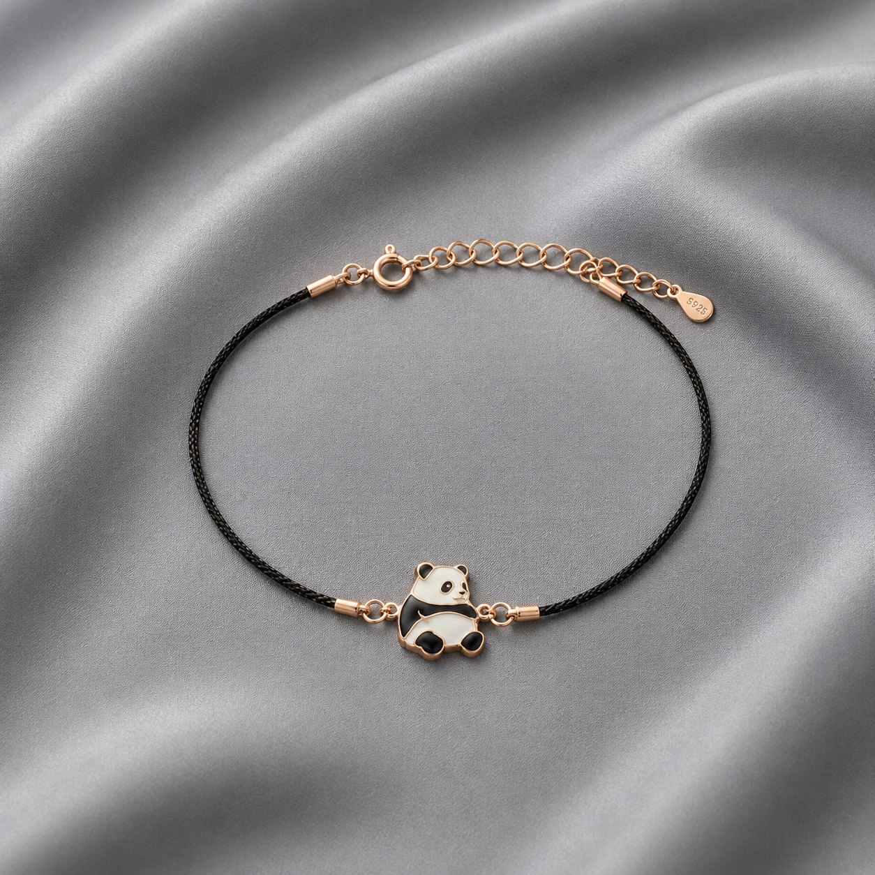 sterling silver panda bracelet