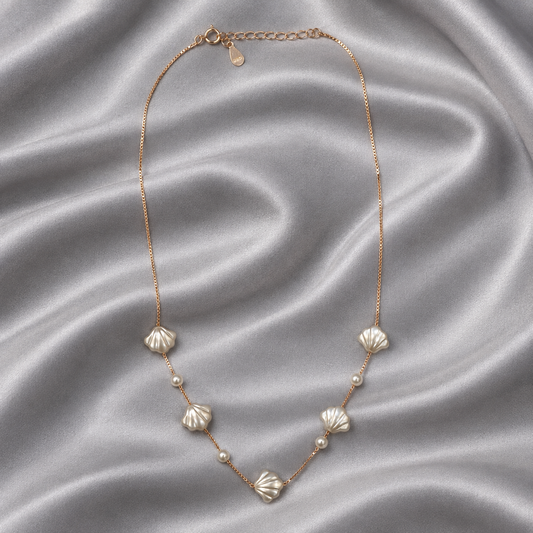 shell invisible chain necklace