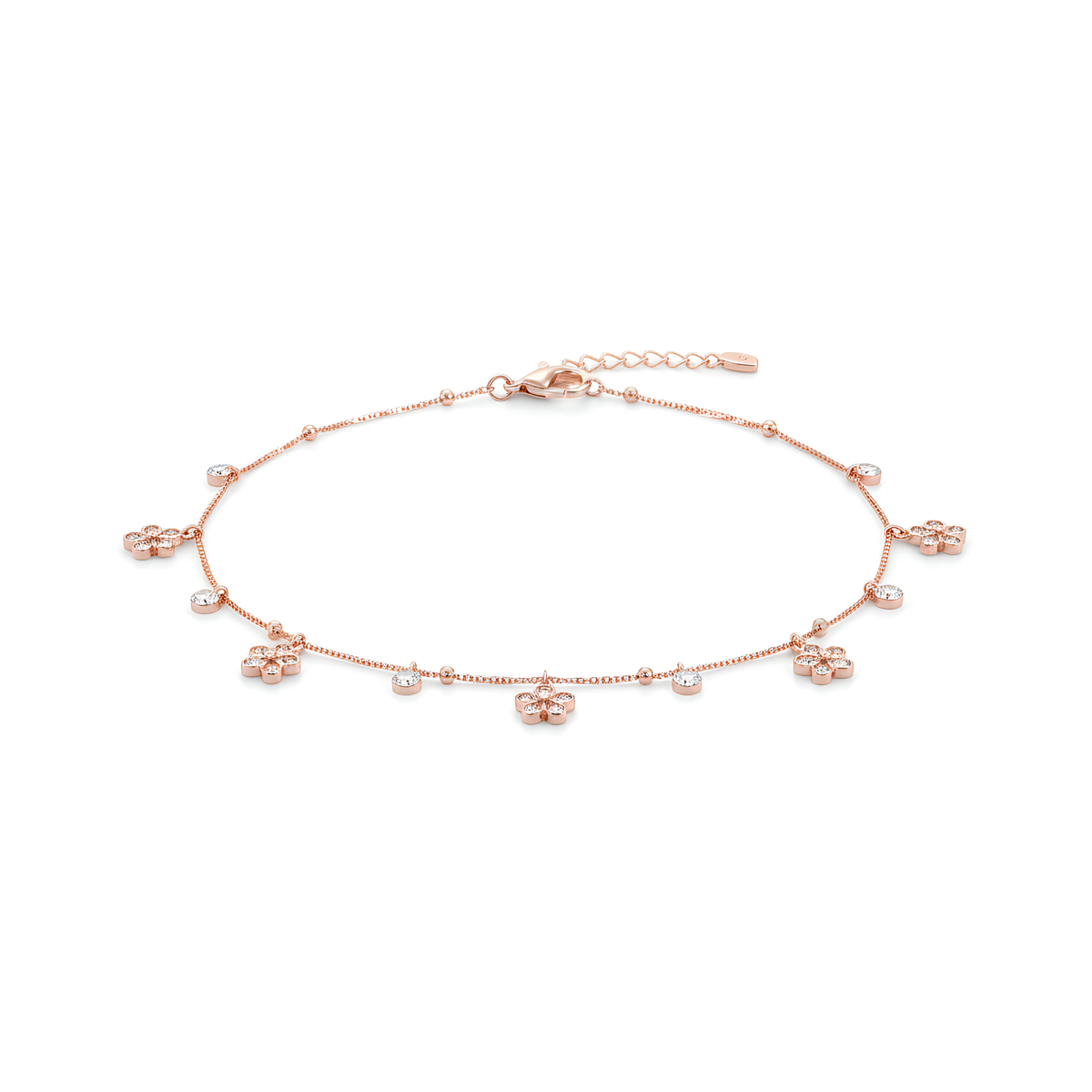 lightweight floral anklet