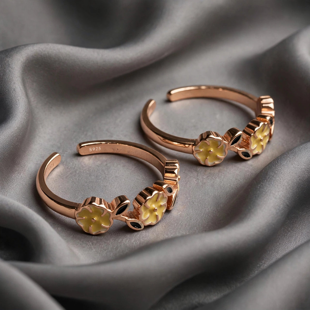 silver floral accessory
