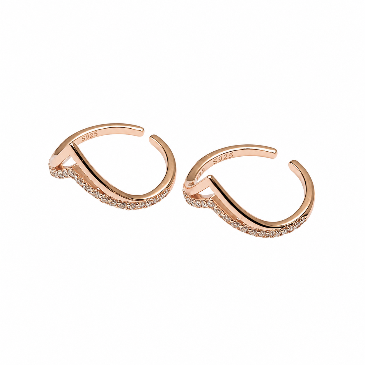 rose gold silver toe ring